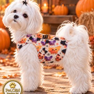 Arnés Halloween para perro Alas de Luna con estampado de murciélagos
