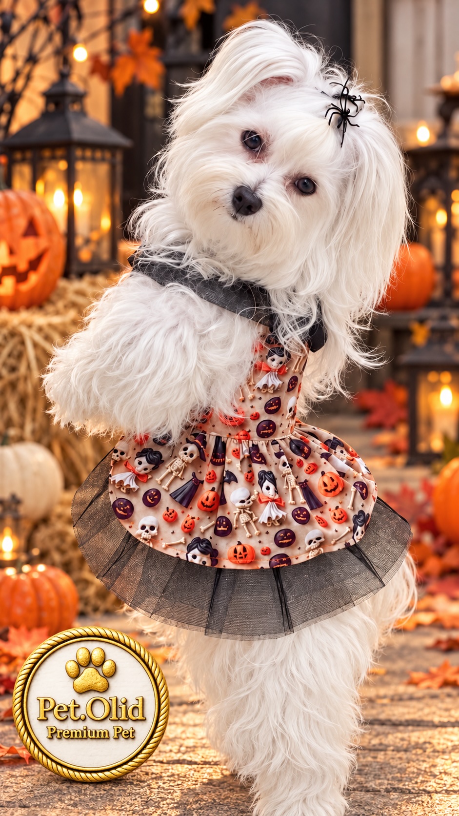 Aquelarre, arnés vestido de Halloween de Pet.Olid