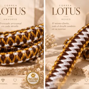 Correa artesanal para perro LOTUS – Pet.Olid